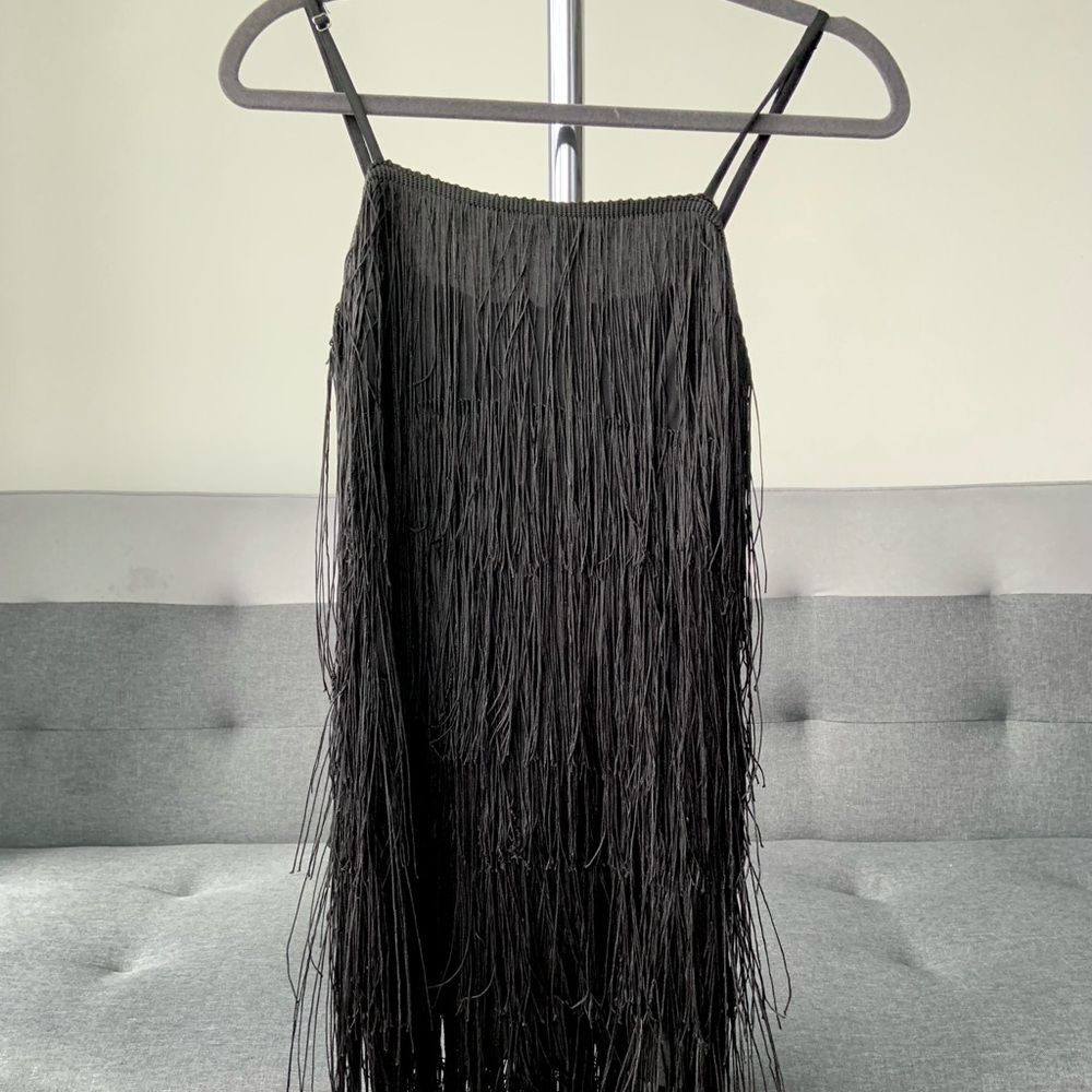 Black Fringe Dress
